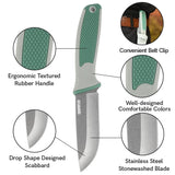 Single-Edge Tactical Knives with Non-slip Stylish Handle and Practical Sheath