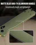 RBLACK 3.3" Tanto EDC Folding Knife with CPM S35VN Blade, Axis Lock G10 Handle