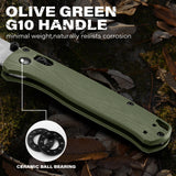 RBLACK UltraFlight S35VN EDC Folding Knife, 3.2" Drop Point