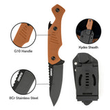 7.5"  Full Tang Fixed Blade Knife with Bottle Opener and Kydex Sheath