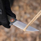DISPATCH Pocket Folding Knife, 8cr13 Stainless Steel, Micarta Handle,Outdoors Multi-use Camping Knife