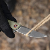DISPATCH Pocket Folding Knife, 8cr13 Stainless Steel, Micarta Handle,Outdoors Multi-use Camping Knife