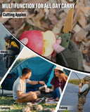 RBLACK 3.3" Tanto EDC Folding Knife with CPM S35VN Blade, Axis Lock G10 Handle