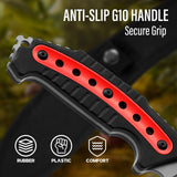 10 inch G10 Handle Fixed Blade Knife With Nylon Sheath