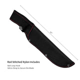 12"Outdoor Bowie Survival Hunting Fixed Blade Knife with Nylon Sheath