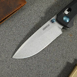 D2 Steel Drop Point Blade with G10 Handle Folding Knife
