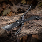 2 in 1 Cool Black Multi-Functional Fixed Blade Scissor Knife with Sheath