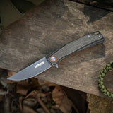 DISPATCH Pocket Folding Knife, 8cr13 Stainless Steel, Micarta Handle,Outdoors Multi-use Camping Knife