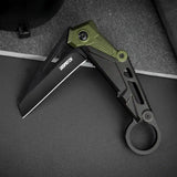 Light Weight Pocket Knife with Aluminium Ring Handle