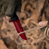 Fashion Colorful Folding Knife Serrated Blade with Safety Finger Grip Handle
