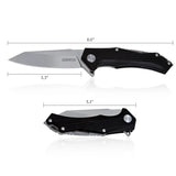 5" D2 Blade And Titanium Handle Folding Knife With Nylon Sheath