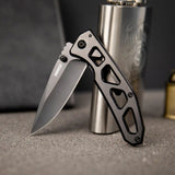 Folding Knife With 8Cr13MoV Stainless Steel Black Blade for EDC