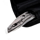 4.5" TC4 Titanium Handle And D2 Blade Folding Knife With Nylon Pouch