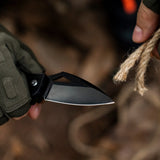 Lightweight EDC Folding Pocket Knife with Carabiner Clip and Fire Starter