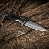 Multifunction Folding Pocket Knife Liner Lock G10 Handle with Glass Breaker & Bottle Opener