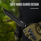 14" Tactical Fixed Blade Knife With Sheath And Window Breaker