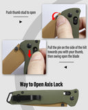 RBLACK 3.3" Tanto EDC Folding Knife with CPM S35VN Blade, Axis Lock G10 Handle