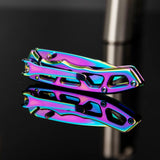 3" Rainbow Titanium Pocket Knife Stylish and Durable Design