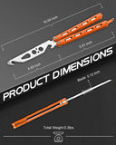 Practice Butterfly Knife Trainer Unsharpened Balisong with Stainless Steel Dull Blade