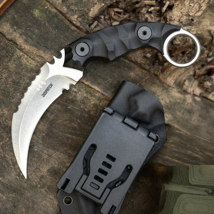 7” Full Tang Karambit Claw Tactical Knife with G10 Handle, K 7” Full Tang Karambit Claw Tactical Knife with G10 Handle, K
