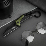 Light Weight Pocket Knife with Aluminium Ring Handle