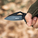 Lightweight EDC Folding Pocket Knife with Carabiner Clip and Fire Starter