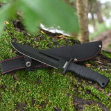 12"Outdoor Bowie Survival Hunting Fixed Blade Knife with Nylon Sheath