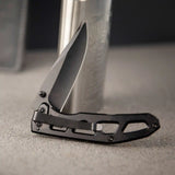 Folding Knife With 8Cr13MoV Stainless Steel Black Blade for EDC