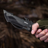 2 in 1 Cool Black Multi-Functional Fixed Blade Scissor Knife with Sheath