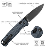 RBLACK UltraFlight S35VN EDC Folding Knife, 3.2" Drop Point