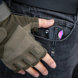 Fashion Colorful Folding Knife Serrated Blade with Safety Finger Grip Handle
