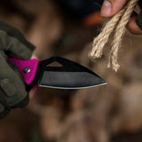 Lightweight EDC Folding Pocket Knife with Carabiner Clip and Fire Starter