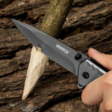 Multifunction Folding Pocket Knife Liner Lock G10 Handle with Glass Breaker & Bottle Opener