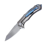 5" D2 Blade And Titanium Handle Folding Knife With Nylon Sheath