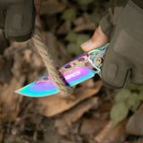 Dispatch Pocket Knife for Men Women with Clip, Folding Knife with Dragon Pattern Handle