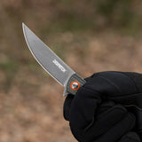 DISPATCH Pocket Folding Knife, 8cr13 Stainless Steel, Micarta Handle,Outdoors Multi-use Camping Knife