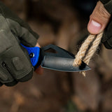 Lightweight EDC Folding Pocket Knife with Carabiner Clip and Fire Starter