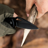 Lightweight EDC Folding Pocket Knife with Carabiner Clip and Fire Starter