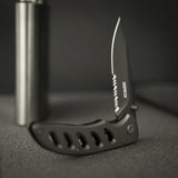 Folding Pocket Knife with 8Cr13MoV Stainless Steel Black Titanium Blade