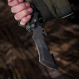 2 in 1 Cool Black Multi-Functional Fixed Blade Scissor Knife with Sheath