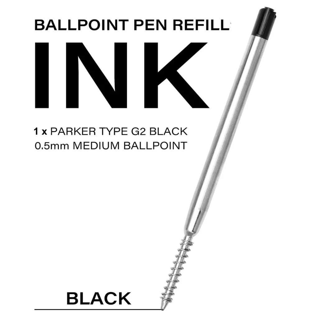 Tactical EDC Pen with Tungsten Steel Glass Breaker, Aluminum Body, Compatible with Parker Style Refills