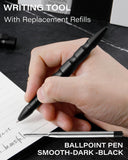 Tactical EDC Pen with Tungsten Steel Glass Breaker, Aluminum Body, Compatible with Parker Style Refills