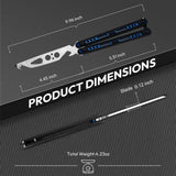 Upgraded Practice Butterfly Knife Trainer with Unsharpened Stainless Steel Dull Blade