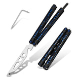 Upgraded Practice Butterfly Knife Trainer with Unsharpened Stainless Steel Dull Blade