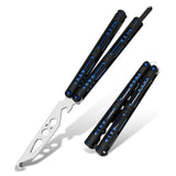 Upgraded Practice Butterfly Knife Trainer with Unsharpened Stainless Steel Dull Blade