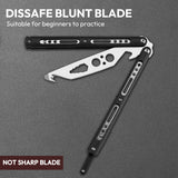 Upgraded Practice Butterfly Knife Trainer with Unsharpened Stainless Steel Dull Blade