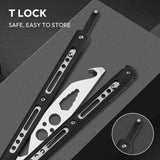 Upgraded Practice Butterfly Knife Trainer with Unsharpened Stainless Steel Dull Blade