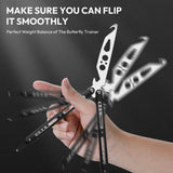 Upgraded Practice Butterfly Knife Trainer with Unsharpened Stainless Steel Dull Blade