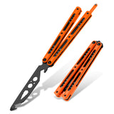 Upgraded Practice Butterfly Knife Trainer with Unsharpened Stainless Steel Dull Blade