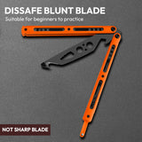 Upgraded Practice Butterfly Knife Trainer with Unsharpened Stainless Steel Dull Blade